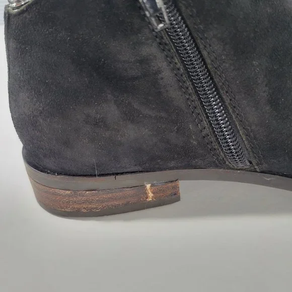 Lucky Brand Jakeela Black Suede Ankle Bootie Women's Size 5.5 - Picture 10 of 11